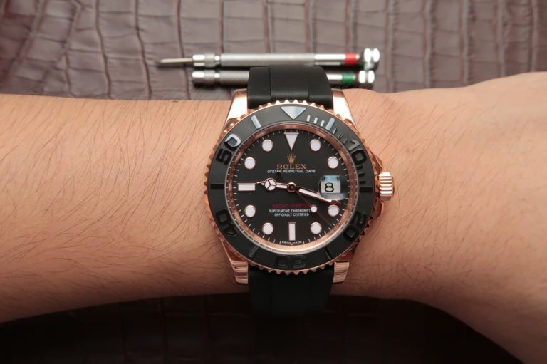 Replica Rolex YachtMaster 116655 Wrist Shot